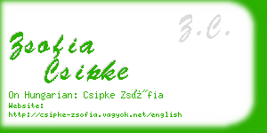 zsofia csipke business card